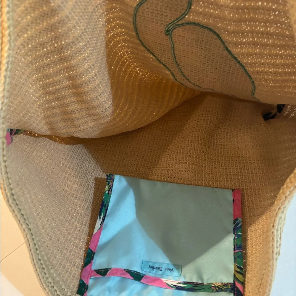 VERA BRADLEY Seashore Straw Beach TOTE BAG